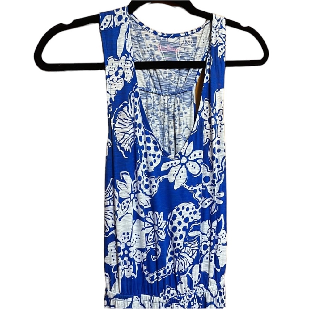 Lilly Pulitzer Royal Blue Cotton Racerback Maxi Dress